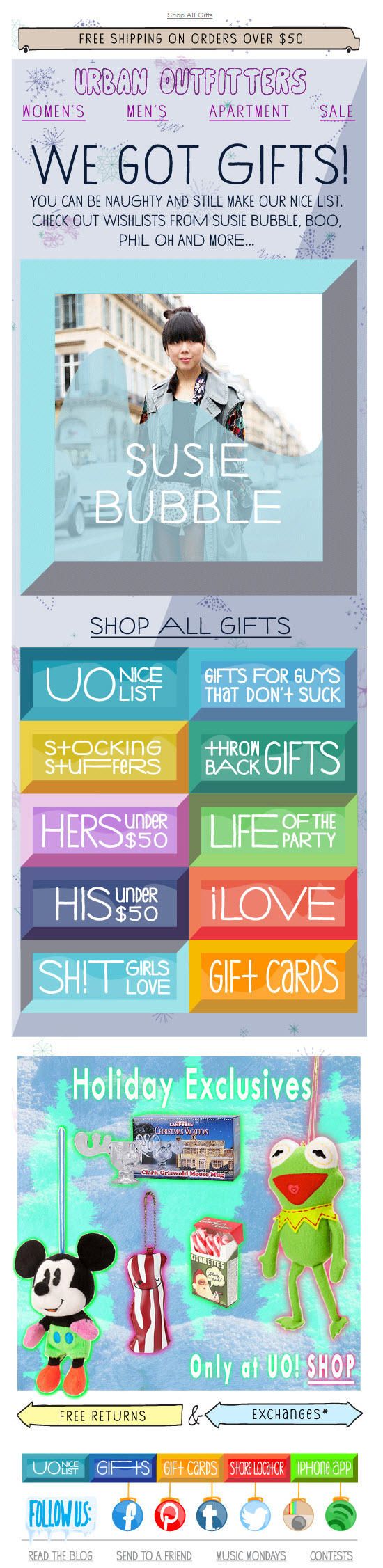 Urban Outfitters Gift Guide