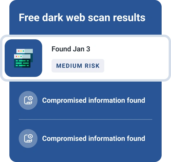 Graphic protection free dark web scan results.