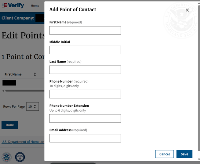 update everify company profile