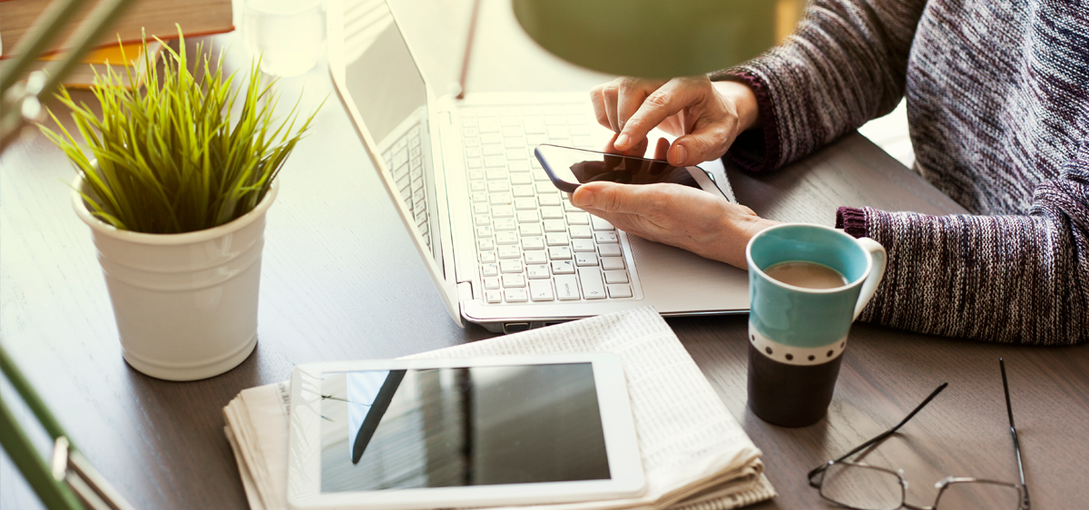 devices on desk