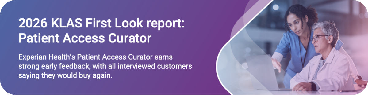 2026 KLAS First Look report: Patient Access Curator