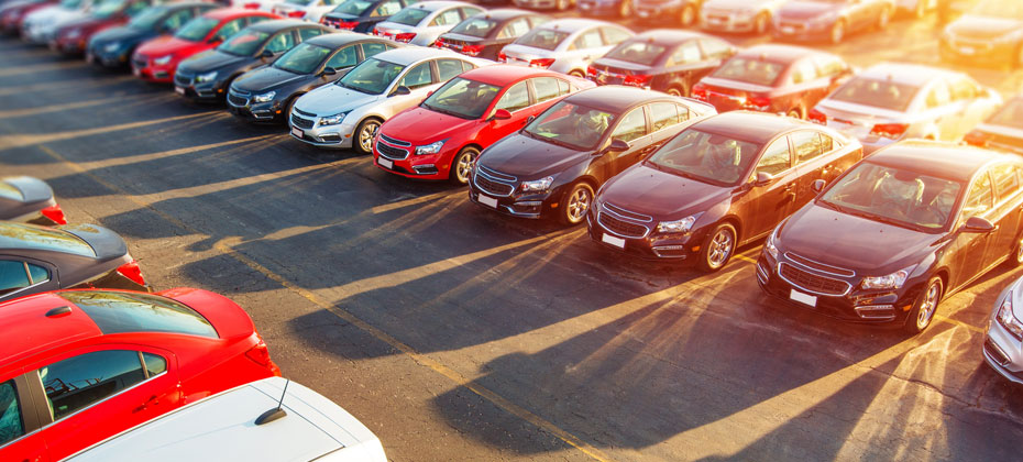 Automotive parking lot