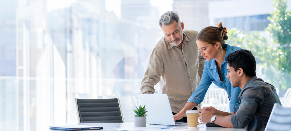 Group of business people working.