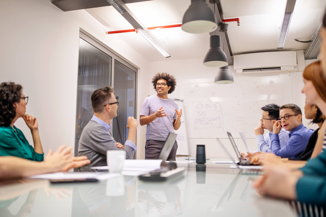 People in a business meeting. 