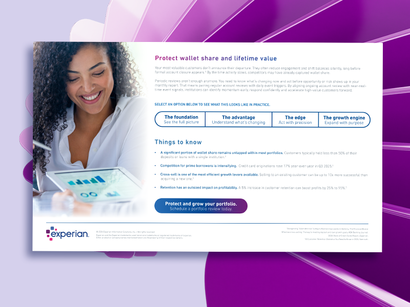 Download our strategic snapshot to learn how your institution can identify behavioral shifts early, respond confidently and accelerate high-value customers forward.