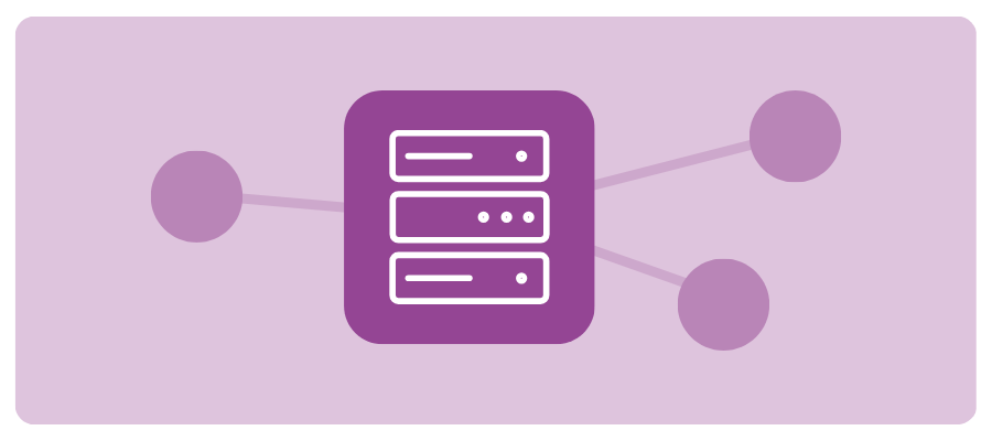 Illustration of a central data server connected to multiple nodes