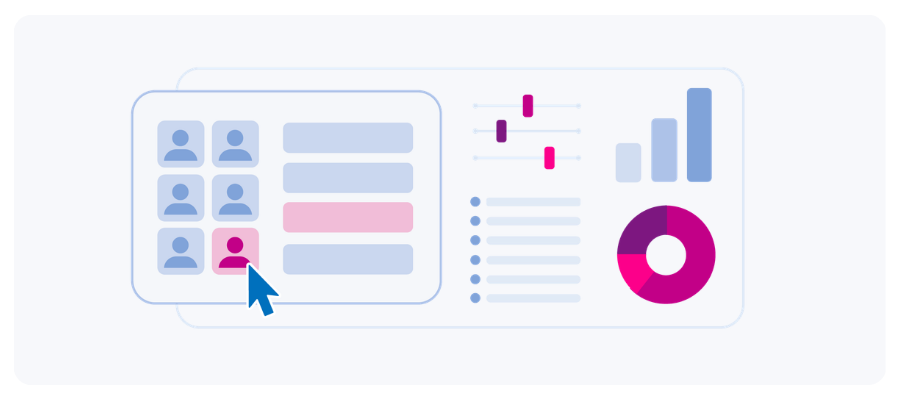 Audience segmentation dashboard with customer profiles and analytics
