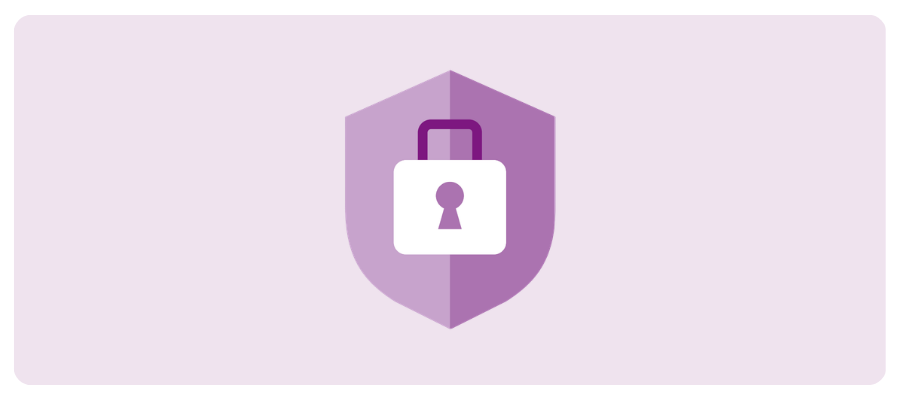 Data privacy and governance icon on a purple background