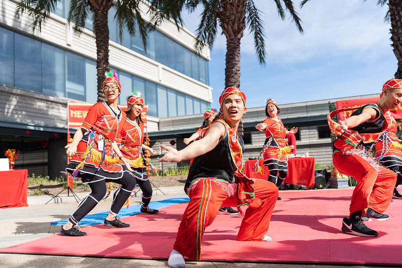 Dancers perform Taiwanese aboriginal dance