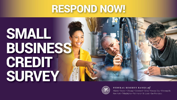 small business owners next to headline small business credit survey