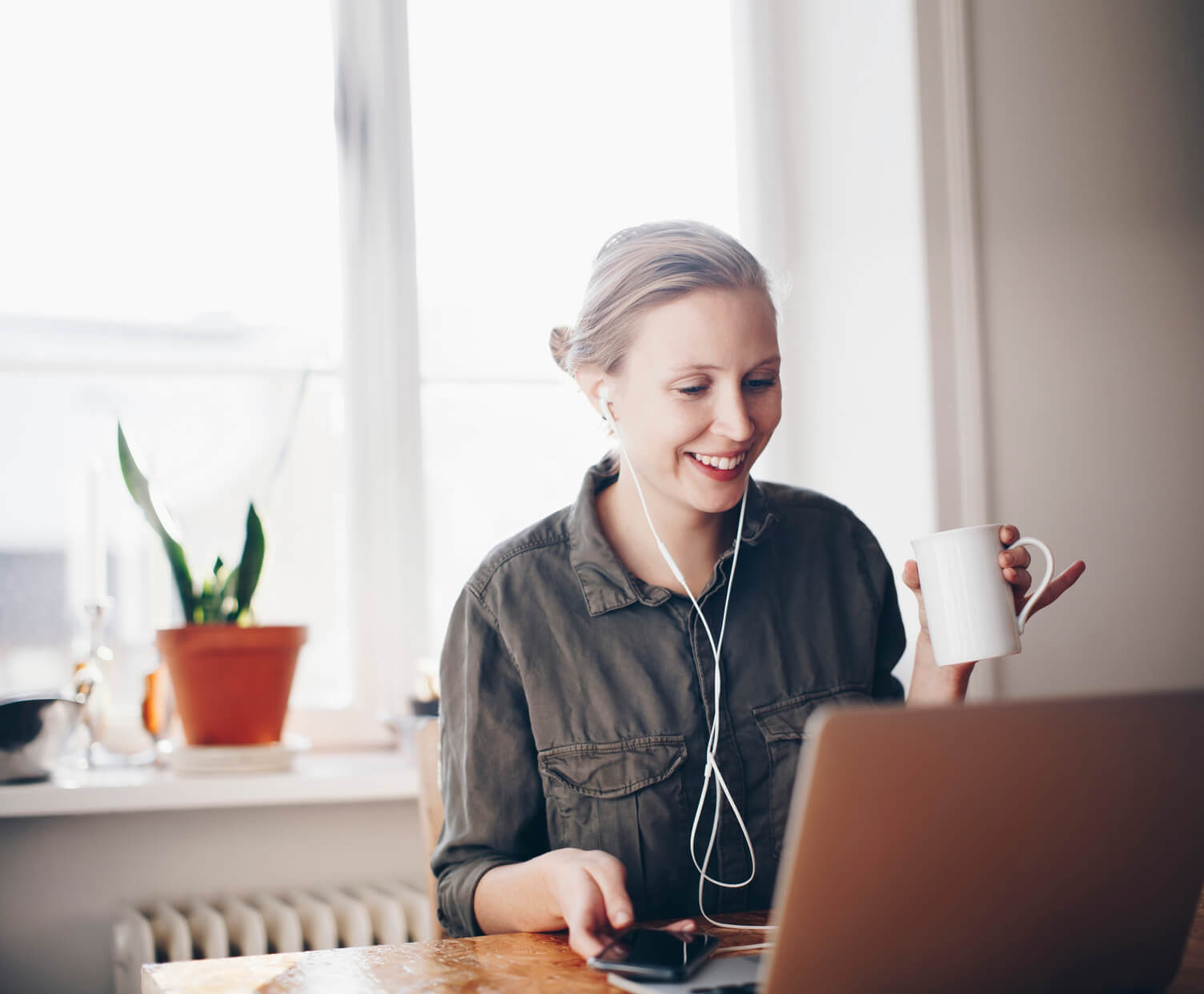 woman on video call