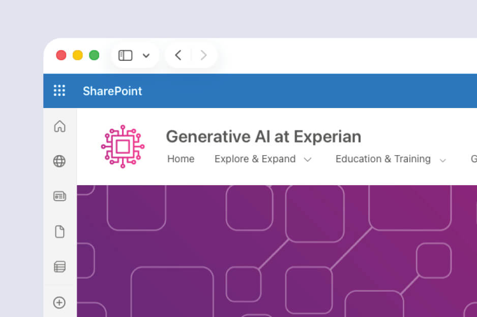 Experian Generative AI sharepoint page visual