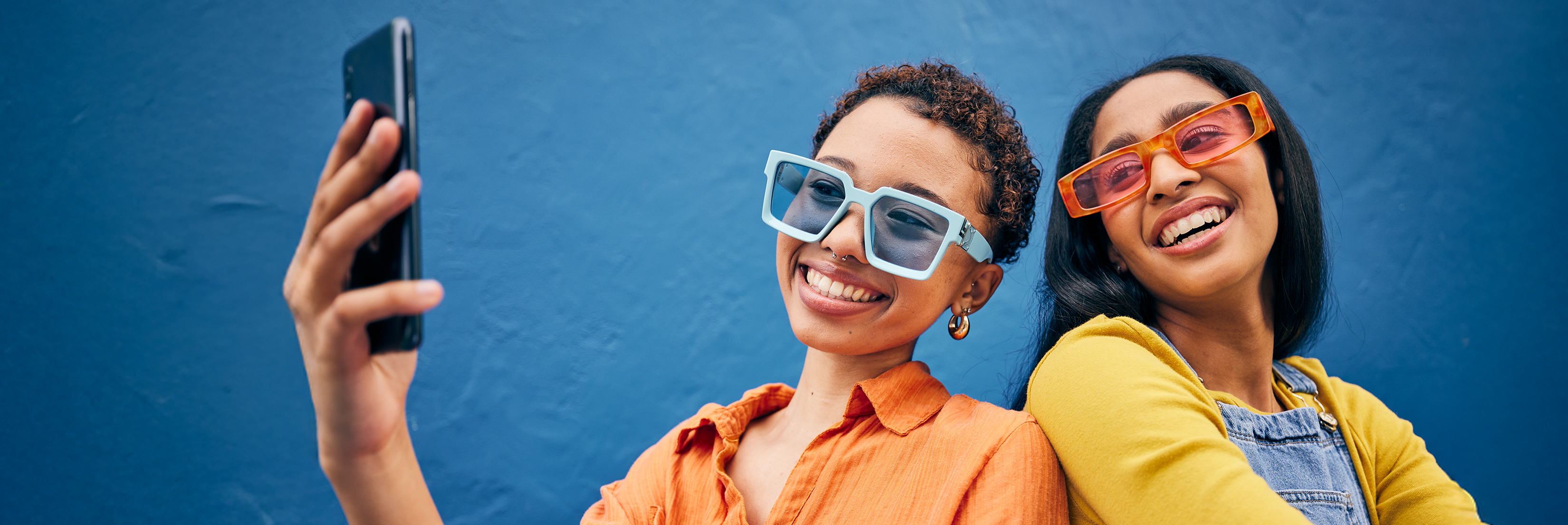 Two girls taking a selfie