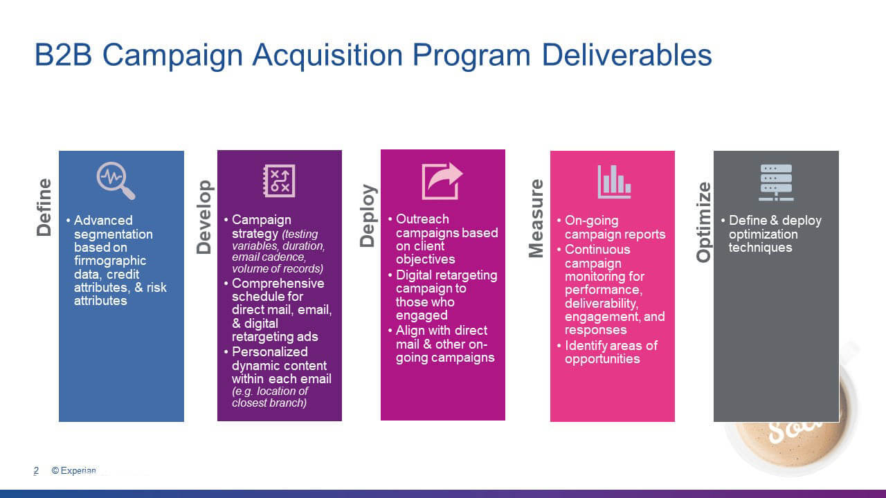 B2B  Campaign Aquisition Program Deliverables