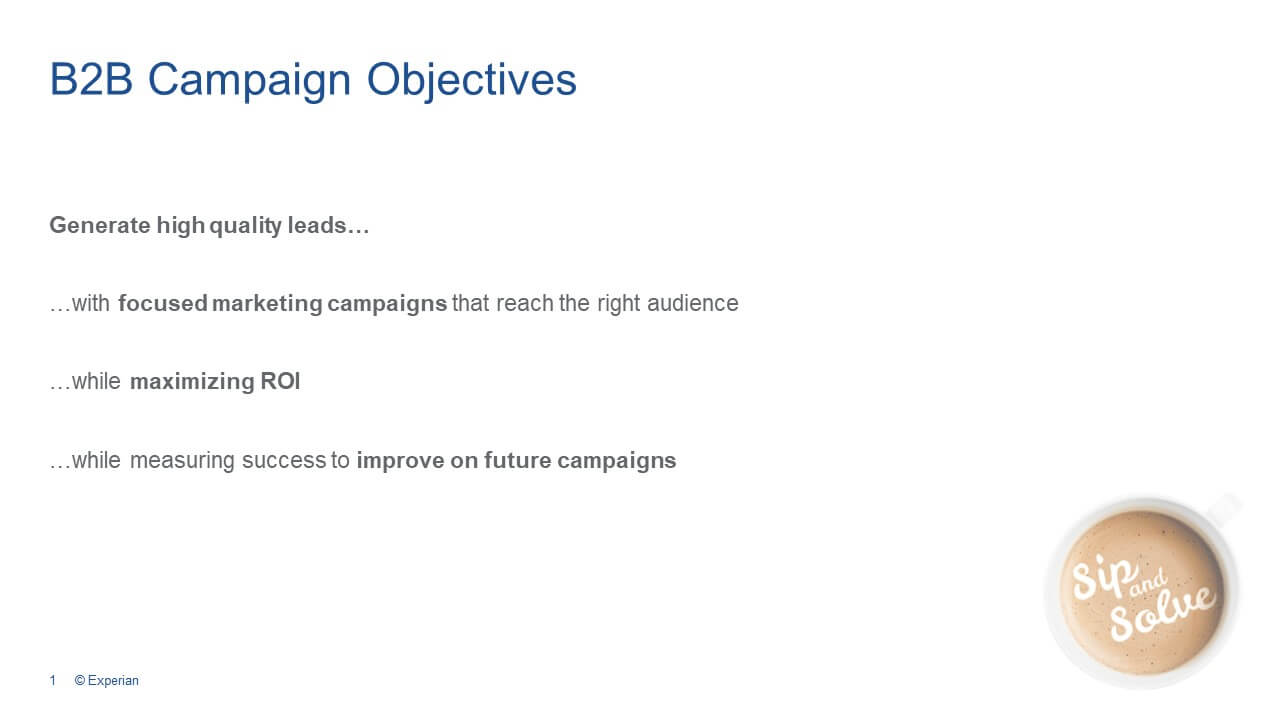 B2B Campaign Objectives