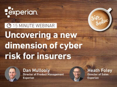 Webinar graphic for Uncovering a New Dimension of Cyber Risk for Insurers