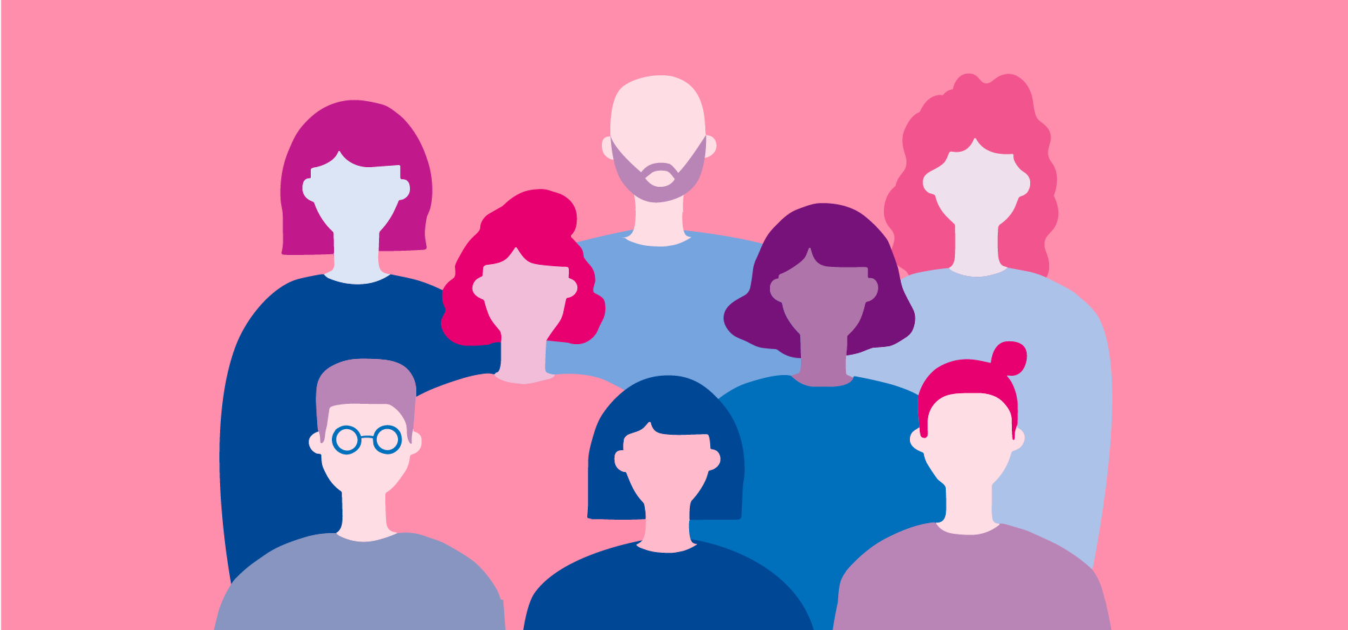 Showing a group of people