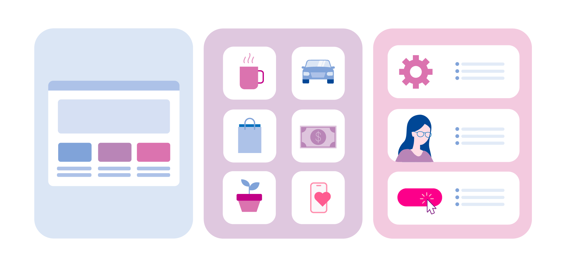 Woman surrounded by digital identifiers