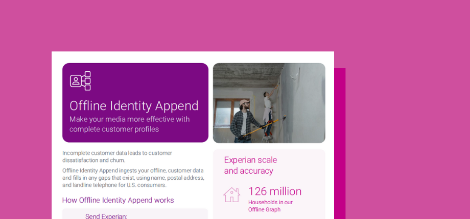 Offline Identity Append product sheet