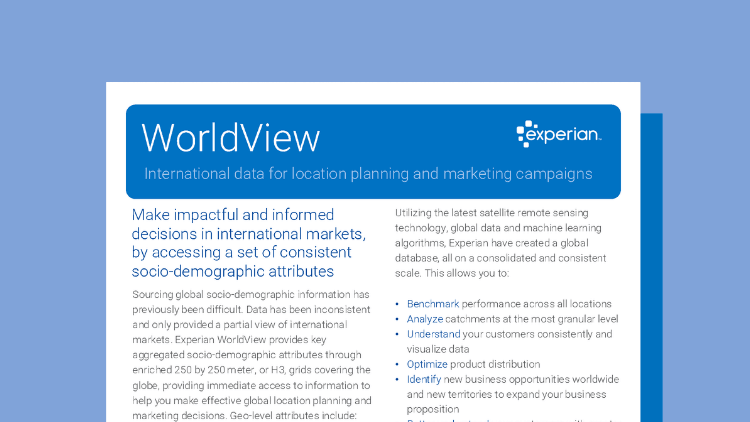 WorldView | Experian Marketing