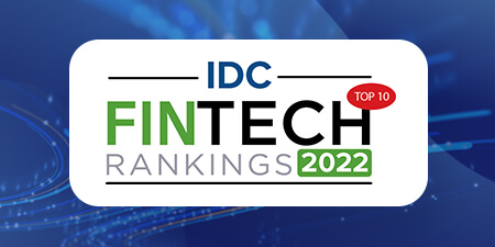 1 of 6 logos - Experian ranks top 100 IDC Fintech award 2022