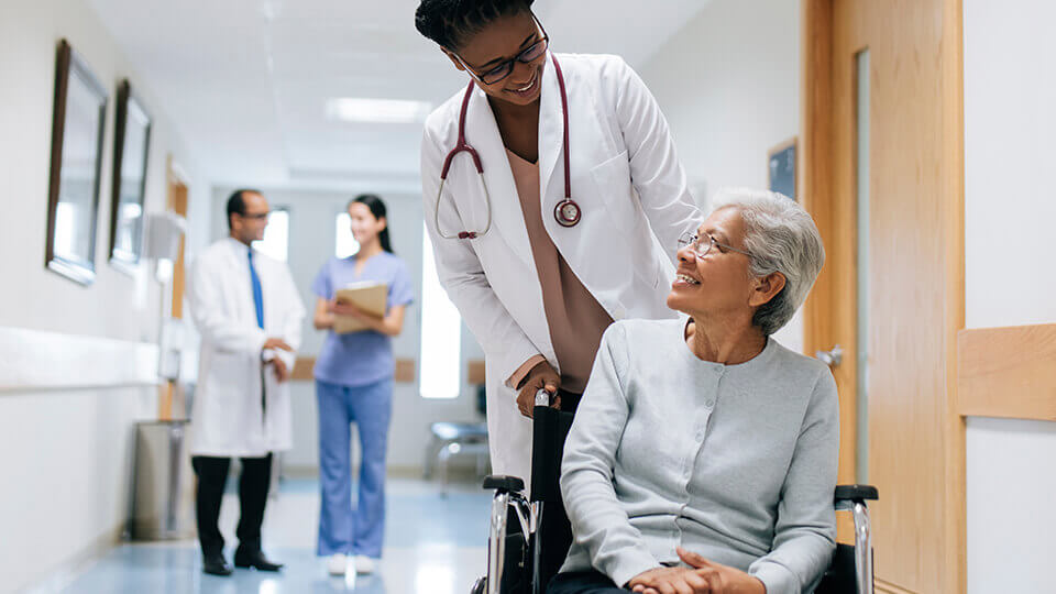 doctor smiling at patient