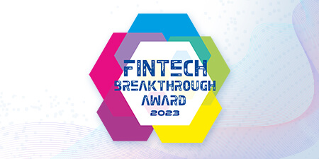3 of 6 logos - Experian awarded consumer lending innovation Fintech breakthrough award 2023