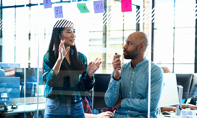 man-and-woman-brainstorming