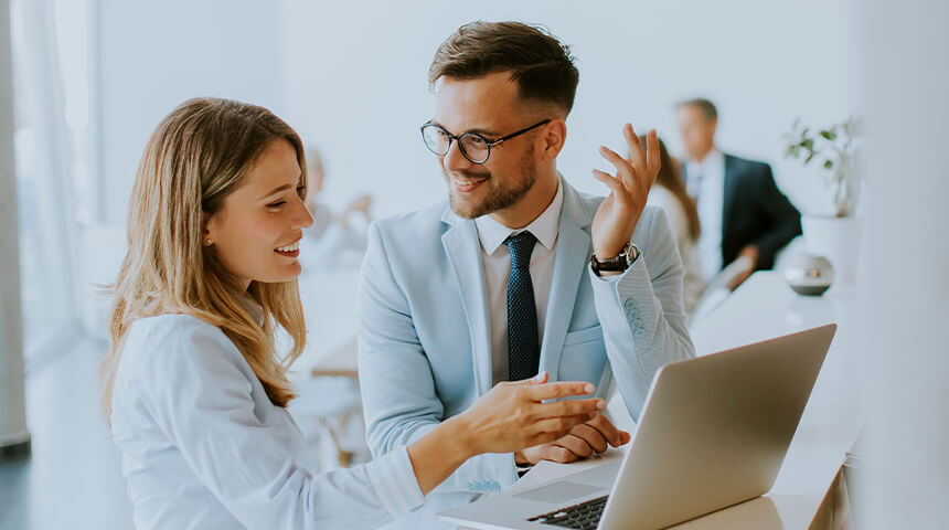 woman giving presentation