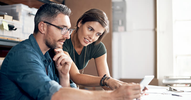 two consumers using a device