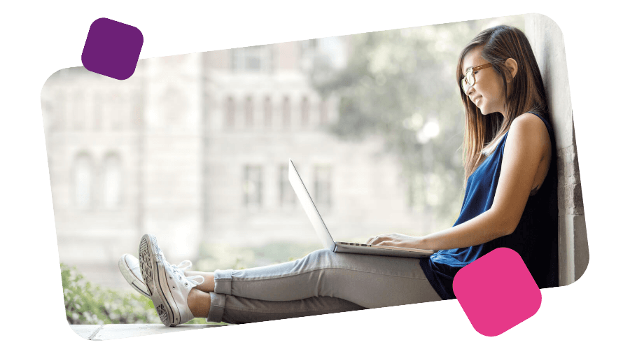 Student on laptop