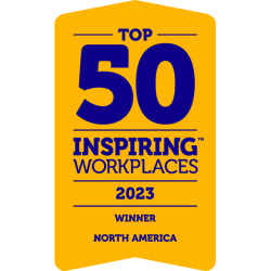 6 of 19 logos - Top 50 Inspiring Workplaces 2023