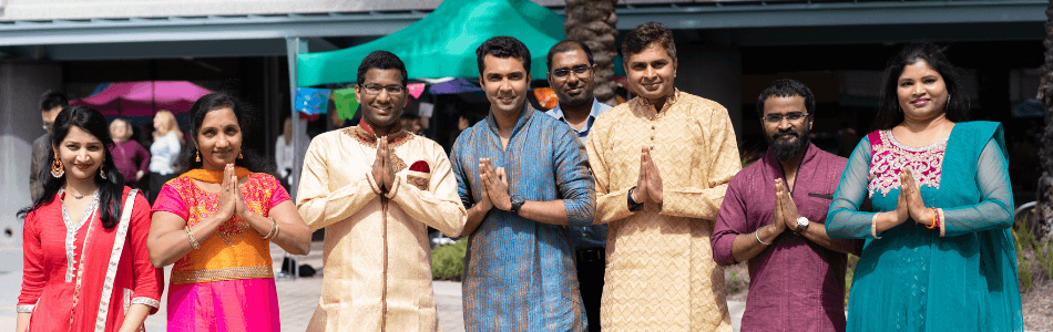 Members of the Namaste ERG posing for the camera during our annual Diwali celebration