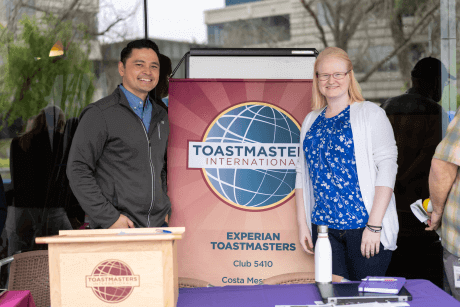 Members of the Toastmasters club posing during one of our Power of YOU events