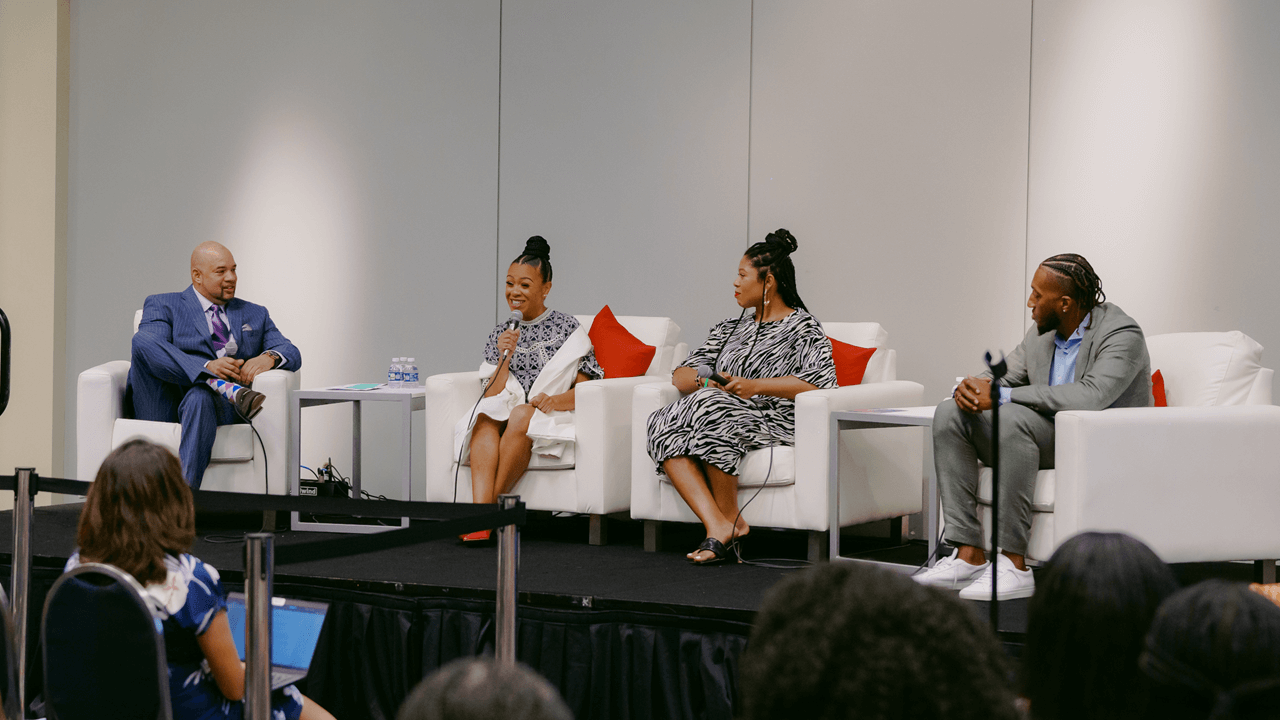 Panel group discussion at National Urban League conference with Experian employee and guest speakers