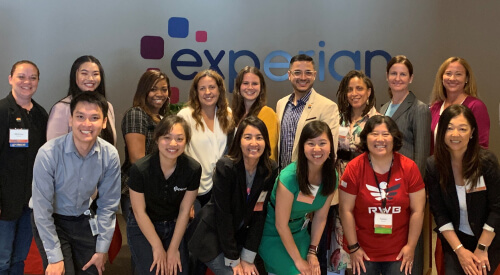 Group photo of Experian employees during a Power of YOU event