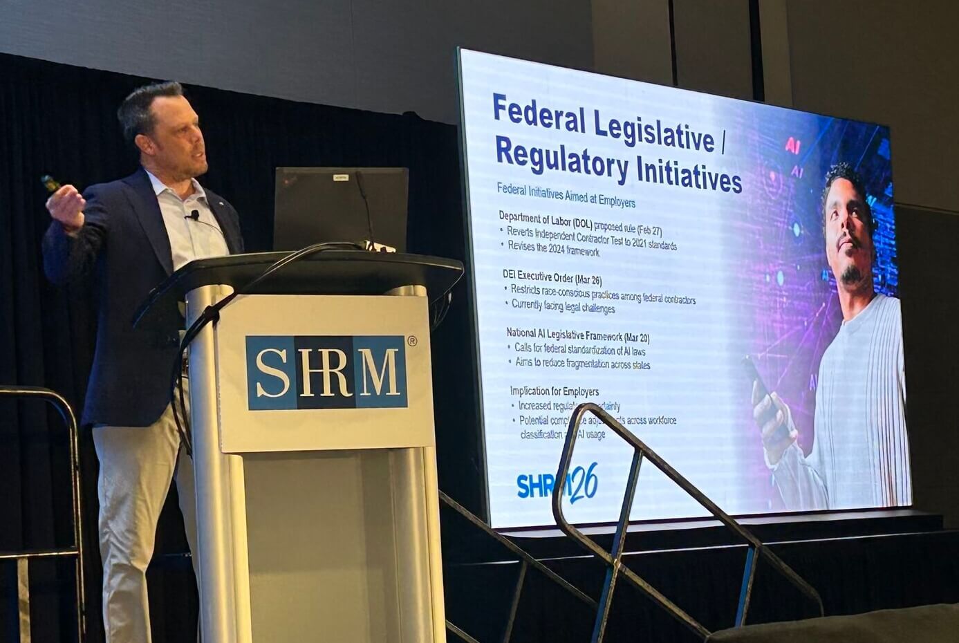 Brian Elfrink speaks at SHRM 2026