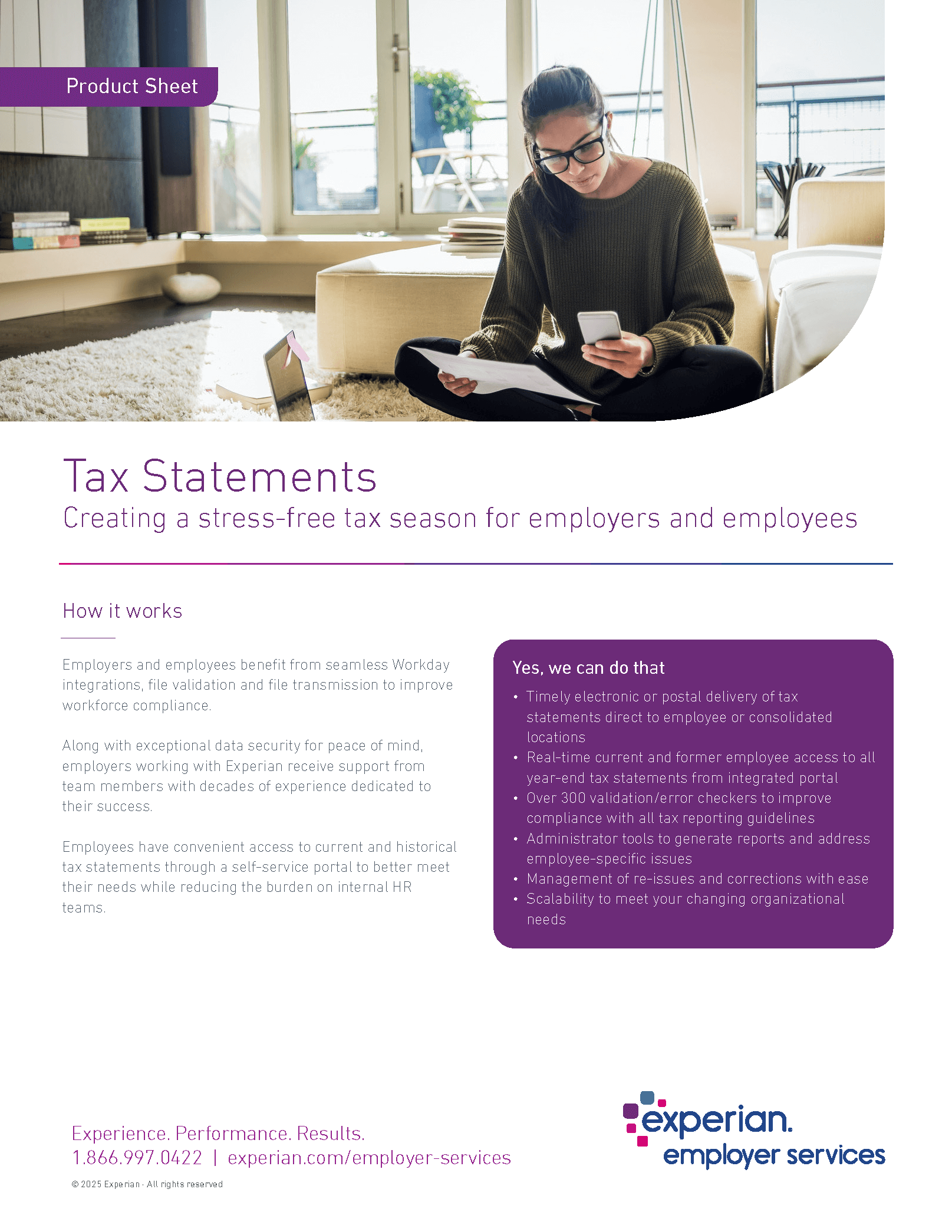 Thumbnail of Product Sheet Year-End Tax Statements