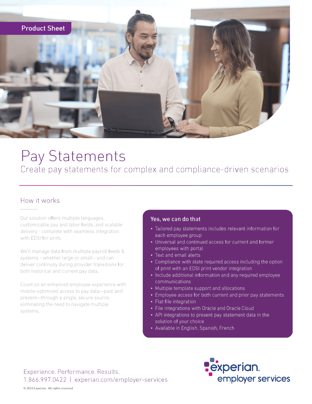 One Pay Statement Picture Example Pay Statements: Pay Stub Compliance Services