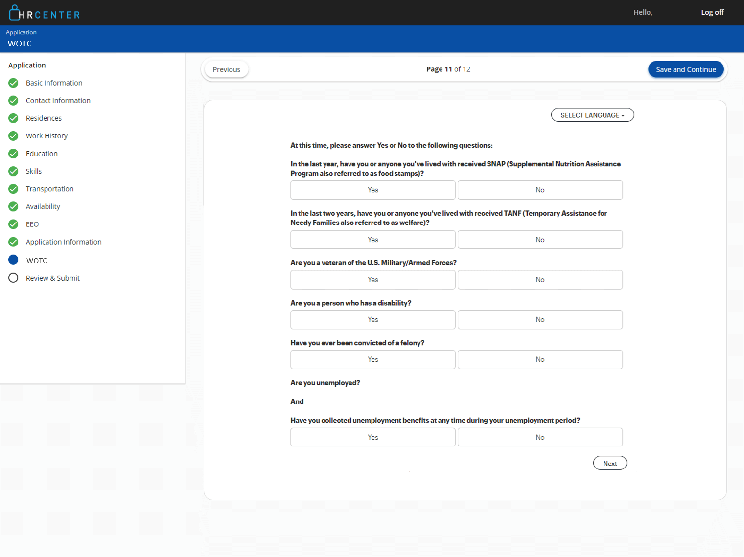TempWorks Integration Screenshot