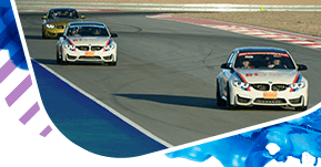 BMW cars on a track