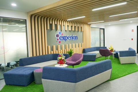 An interior shot showing the offices present at the Hyderabad Innovation Center