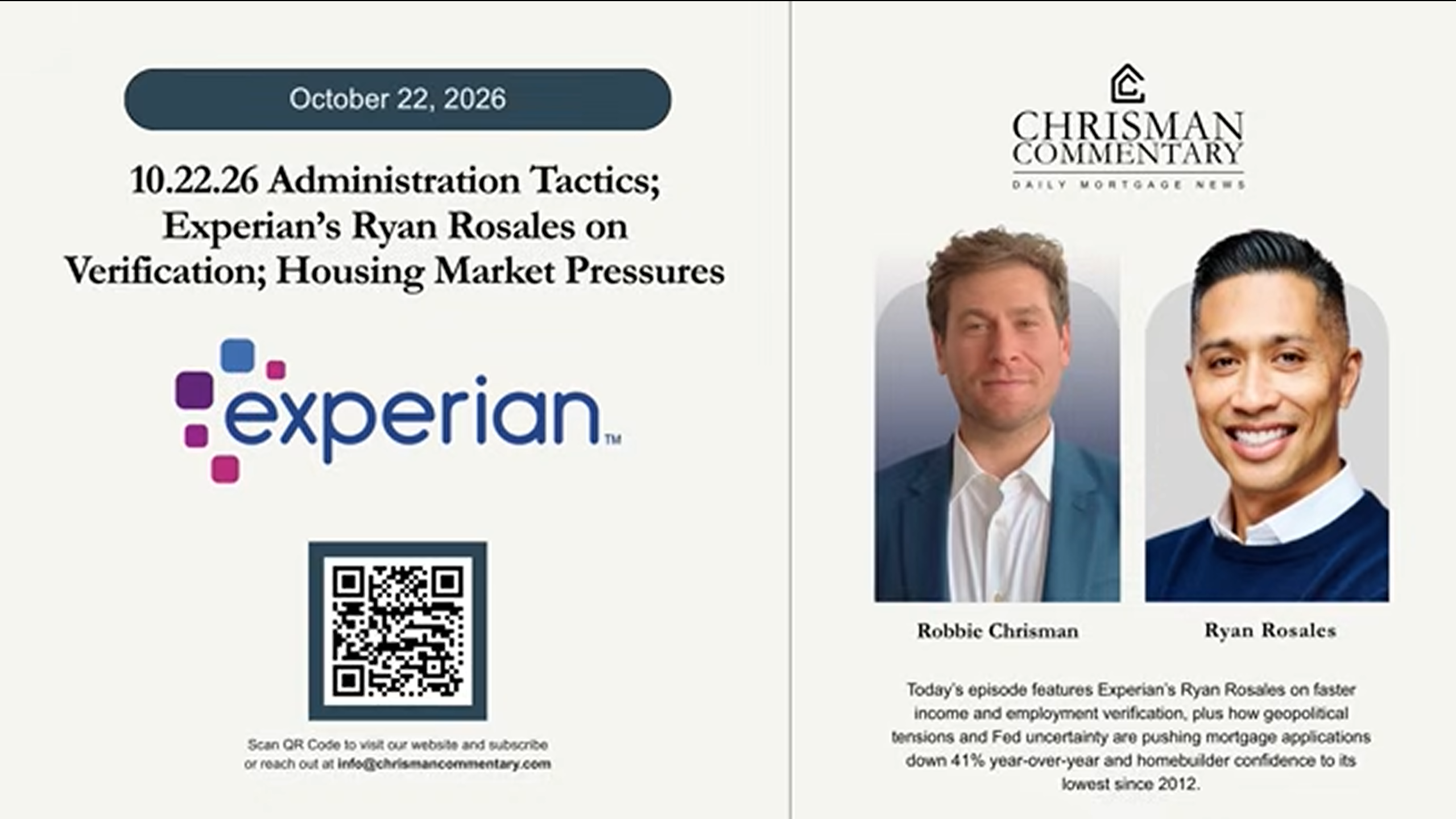 Experian’s Ryan Rosales on Improving Verification Speed and Borrower Experience