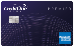 Credit One Bank® Premier American Express ® Unlimited Rewards Card logo.