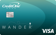 Credit One Bank Wander® Card logo.