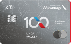 Citi® / AAdvantage® Platinum Select® World Elite Mastercard® logo.