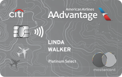 Citi® / AAdvantage® Platinum Select® World Elite Mastercard® logo.