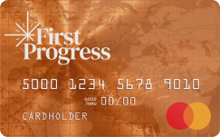 First Progress Select Secured Mastercard® Cash Back Rewards logo.