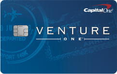 Capital One VentureOne Rewards Credit Card logo.
