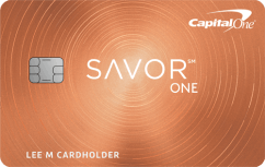Capital One SavorOne Cash Rewards Credit Card logo.